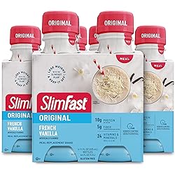 SlimFast Meal Replacement Shake, Original French Vanilla, 10g of Ready to Drink Protein for Weight Loss, 11 Fl. Oz Bottle, 4 Count Pack of 3 Packaging May Vary