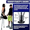 Ergocap® High Performance Crutch Rubber Tip - Rubber Replacement Foot Pad for Walking Canes - Stable Four Point, Engineered to Mimic The Joint Articulation of The FootAnkle Universal-1 Crutch Tip