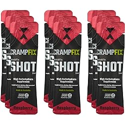 CrampFix Sports Shot, Prevents and Relieves Muscle Cramps, Leg, Calf, Hamstring Cramps, 9 Pack Easy Carry Sachet Shots, All Natural Raspberry
