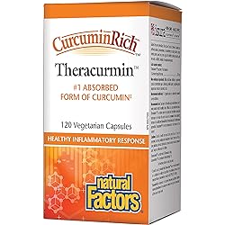 CurcuminRich Theracurmin by Natural Factors, Turmeric, 120 capsules 120 servings