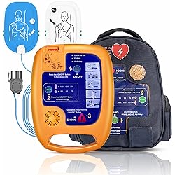 Aed Defibrillator Portable Machine Kit Easy Operation Automated External Biphasic Defibrillator for Home,Office,School,Shopping Mall,Gym