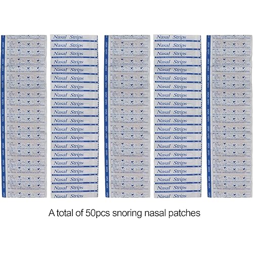 50pcs Nasal Strips, Reduce Snoring, Improve Sleep, Promote Smoothly Breathing Nose Sticker Patches, Nose Strip to Stop Snoring 1 Box