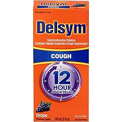 Delsym Adult 12 Hr Cough Relief Liquid, Grape, 5oz