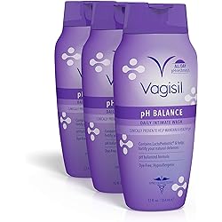 Vagisil pH Balanced Daily Intimate Feminine Wash for Women, Gynecologist Tested, Hypoallergenic, 12 Ounce- Pack of 3 Packaging May Vary