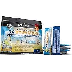 BioSchwartz – 3X Hydration Multiplier Packets – Convenient Single-Serving Stick – No Artificial Sweeteners or Flavors, Low Carb, Low Calorie – Electrolyte Powder - Lemon Lime Flavor - 16 Packets