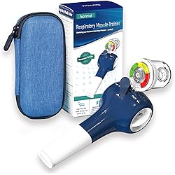 Sonmol Breathing Exercise Device for Lungs with Travel Case Respiratory Muscle Trainer Strength Lung Capacity Expander