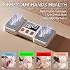 Finger Massager, Electric Mini Pulse Fingertip Relaxer, Deep Tissue Massage for Finger Numbness, Pain Relief with 16 Intensities Finger Care Tool for Home Office. Metal Black
