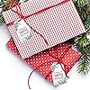 Pine and Berry Holiday Favor Gift Tags 2" x 3.5" Watercolor Christmas Gift Tags 100 Seasonal Wishes Labels
