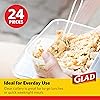 Glad Crystal Clear Plastic Forks, 24 Count | Clear, Heavy Duty Plastic Forks for Everyday Use| Glad Disposable Cutlery Plastic Forks | Strong Disposable Plastic Forks