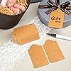 SallyFashion Hearts Kraft Tags, 125PCS Embossed Hearts Paper Tags Convex Love Label Craft Hang Tags with Natural Jute Twine for Valentines Day Gift Wrapping DIY Crafts Wedding Anniversary