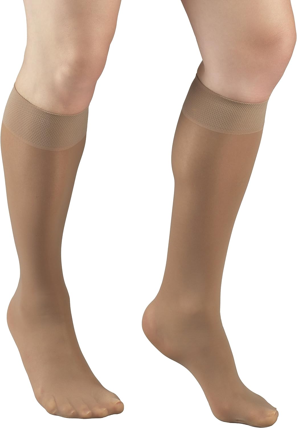 Truform 1763, Compression Stockings, Sheer, Knee High, 8-15 mmHg
