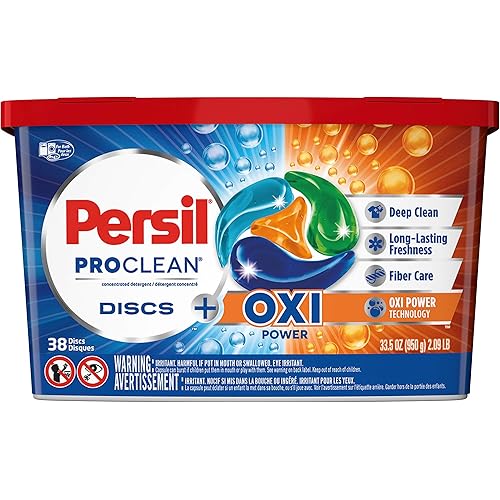 Persil Discs Laundry Detergent Pacs, Oxi, 38 Count