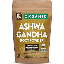FGO Organic Ashwagandha Root Powder | 16oz Resealable Kraft Bag 453g