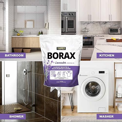 Harris Borax Laundry Booster and Multipurpose Cleaner, 1.5lb Lavender