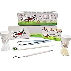 SmileFix Color Matching Deluxe Dental Repair Kit - Missing or broken tooth. Gaps, broken teeth filled space temporary quick & safe. Regain your confidence and beautiful smile in minutes at home