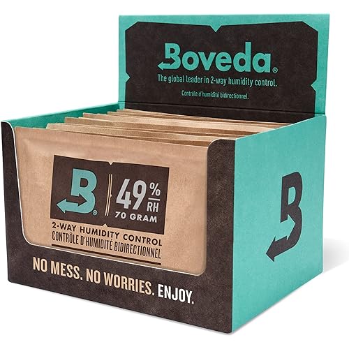 Boveda 49% Two-Way Humidity Control Replacement Packs for Boveda Starter Kits for Music – 12 Pack – Moisture Absorbers for Instrument Cases – Humidifier Packs – Individually Wrapped Hydration Packets