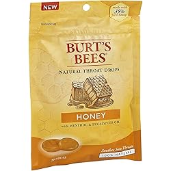 Honey Throat Drops Burt's Bees 20 LozengePack of 3