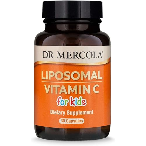 Dr. Mercola Liposomal Vitamin C for Kids Capsules Dietary Supplement, 125 mg per Serving, 30 Servings 30 Capsules, Immune Support, Non GMO, Soy Free, Gluten Free