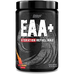 Nutrex Research EAA Hydration | EAAs BCAAs Powder | Muscle Recovery, Strength, Muscle Building, Endurance | 8G Essential Amino Acids Electrolytes | Blood Orange Flavor 30 Serving