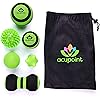 Acupoint Physical Massage Therapy Ball Set Bundle - Deep Tissue, Trigger Point, Myofascial Release - Lacrosse Ball, Peanut Ball, Spiky Ball, Hand Therapy Ball, Large & Small Foam Balls