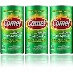 Comet Cleaner with Bleach Powder 14-Ounces | Scratch-Free | 3-Pack