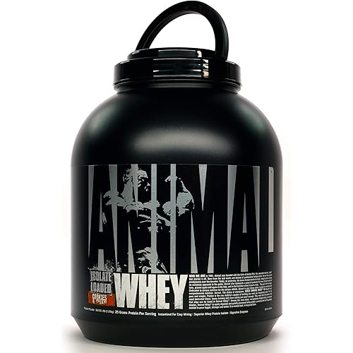 Animal Whey Isolate Whey Protein Powder, Isolate Loaded for Post Workout and Recovery, Cookies & Cream, Cookies & Cream, 4 Pound, 64 Oz