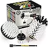 Drill Brush Power Scrubber by Useful Products – Drillbrush Soft White Automotive Cleaning kit with Extended Reach Attachment – Drill Bit Extension Carpet Cleaner Solution – Car Interior Brush Set