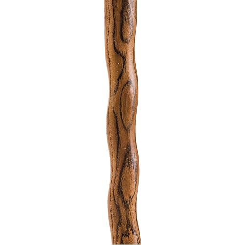 Brazos Handcrafted Wood Walking Cane - Made in the USA - Twisted Bocote Exotic with Hame Top - 40 Inches