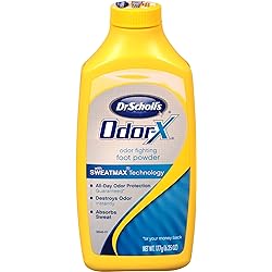 Dr. Scholl's OdorX All Day Deod Powder. 6.25 Ounces, Pack of 2