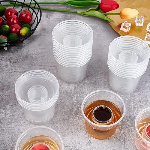 200 Disposable Bomber Cups Jager Bomb Shot Glasses plastic,Heavy Duty, Highly Durable and Reusable Shot Cups - Perfect for Shots