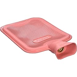 HomeTop Premium Classic Rubber Hot Water Bottle, Great for Pain Relief, Hot and Cold Therapy 2 Liters, Red