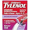 Children's Tylenol Dissolve Powder Packets with 160 mg Acetaminophen, Wild Berry, 18 ct