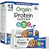 Orgain Organic Plant Based Protein Bar, Chocolate Chip Cookie Dough - 10g of Protein, Vegan, Gluten Free, Non Dairy, Soy Free, Lactose Free, Kosher, Non-GMO, 1.41 Ounce, 12 Count Packaging May Vary