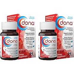 DONA Crystalline Glucosamine Sulfate, 750 Mg, Joint Supplement Pills for Knee Comfort & Joint Health Support, 750 Mg, 60 Count 2 Pack
