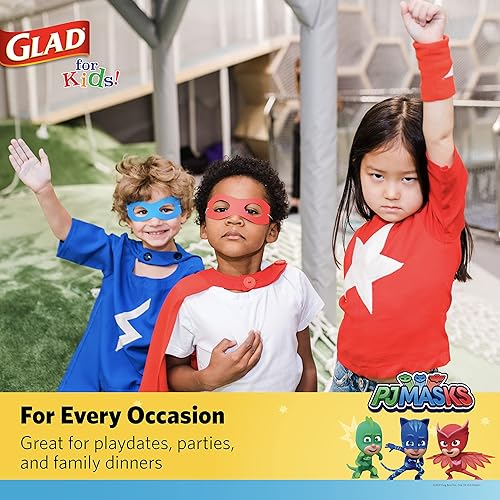 Glad for Kids 9 oz PJ Masks Comics Paper Cups, 20 Ct | PJ Masks Kids Disposable Drinking Cups 9 oz | PJ Masks Disposable Paper Cups for Kids for Everyday Use