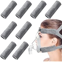 8 Pcs Headgear Strap Covers Universal Reusable Comfort Pad with Soft Fleece Strap Pads Full Face Mask Fabric Wraps Grey