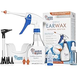 WaxBgone Ear Wax Removal Kit with Earwax Drops and SoftSpray Ear Irrigation Tips for Safe and Effective Earwax Removal - Complete Ear Cleaning Kit for Adults and Kids