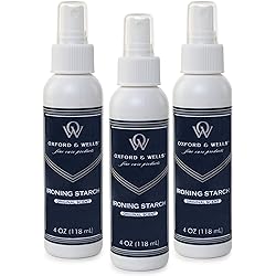 Oxford & Wells® Premium Ironing Spray Starch, Non-Aerosol, 4-ounce Pack of 3