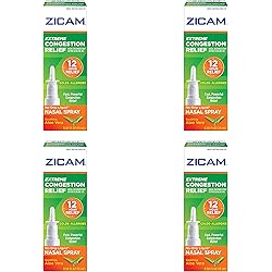 Zicam Extreme Congestion Relief Liquid Nasal Spray 0.50 Ounces each Value Pack of 4