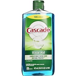 Cascade Rinse Aid, Dishwasher Rinse Agent, Original Scent, 16 Fl Oz