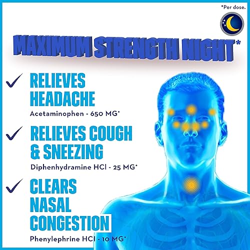Mucinex Sinus-Max Maximum Strength Day and Night, Sinus Symptom Relief, 40 Count