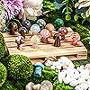 96 Pieces Mushroom Crystal Gemstone Mini Mushroom Decor Sculpture Carved Natural Crystal Mushroom Stones Little Mushroom Shape Crystal Accessories for Home Garden Miniature Lawn Decoration Meditation