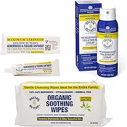 Doctor Butler's Hemorrhoid & Fissure Ointment, Spray, and Soothing Wipes - The Premium Hemorrhoid Treatment Bundle