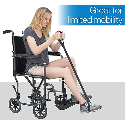 RMS 35 Inch Long Leg Lifter - Durable & Rigid Hand Strap & Foot Loop - Ideal Mobility Tool for Wheelchair, Hip & Knee Replacement Surgery 35 Inch Long