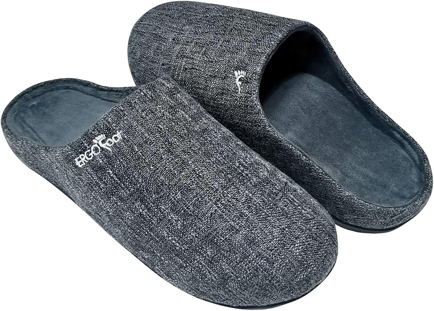 Orthotic Slippers with Arch Support for Plantar Fasciitis Pain Relief, Comfortable Orthopedic Clog House Shoes with Indoor Outdoor Anti-Skid Rubber Sole by ERGOfoot