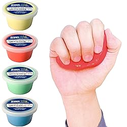 Crown Therapy Putty – Made in USA - Full Set of Hand Exercise Putty 4 Pack, 3-oz Each Hand Exercise Rehabilitation, Stress and Anxiety Relief