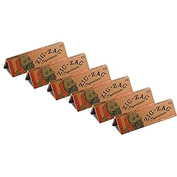 Zig-Zag Rolling Papers - Unbleached 1 and 14 - Natural Gum Arabic - 6 Pack