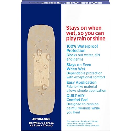 Band-Aid Brand Water Block Flex Adhesive Bandages, All One Size, 20 Count