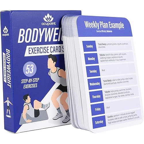 Acupoint Massage Ball Set Workout Cards & Exercise Cards Bundle - 6 Physical Therapy Balls for Post Workout and Great Bodyweight Exercises Flash Cards Guide for Fitness at Home & Gym