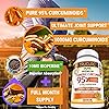 Trucurc Turmeric Curcumin Supplement with 95% Standardized Pure Tumeric Curcumin and Bioperine Black Pepper for Max Absorption- Highest Potency for Anti-Inflammatory Joint Health Support - 60 Capsules